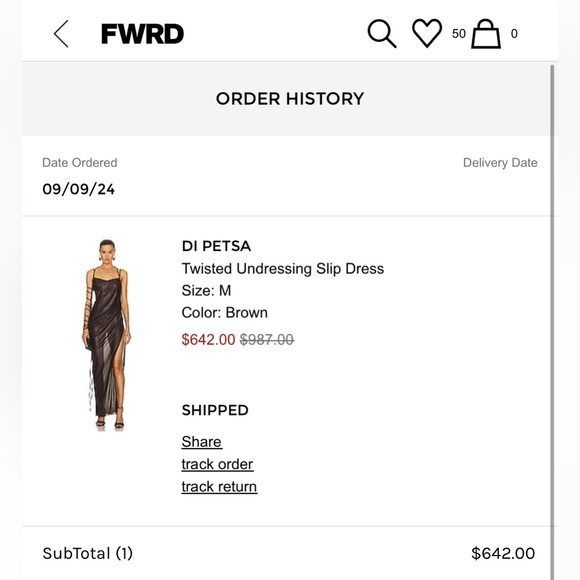 Di Petsa Twisted Undressing  Slip Dress - Picture 4 of 4